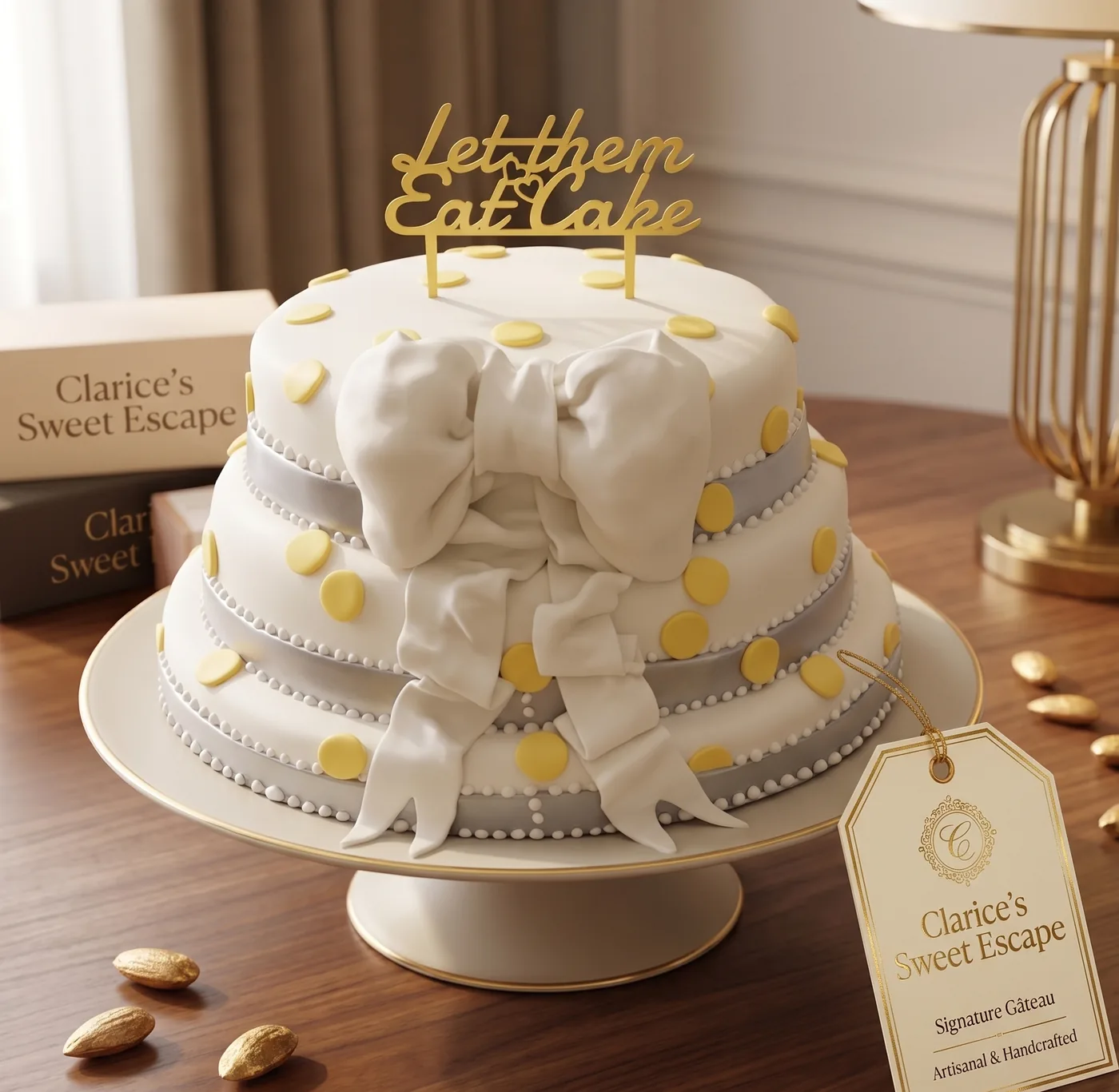 Celebration layer cake with buttercream and decorative piping